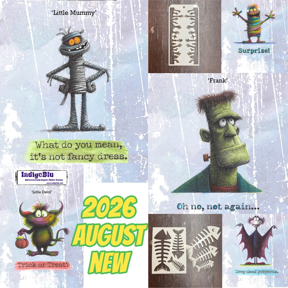 Rubber Stamp Blank - 2026 August New Aster Flower Image