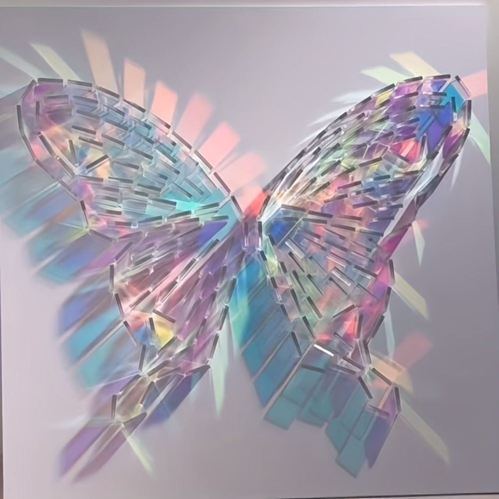 Art Craft Material - Iridescent Acrylic Mirror Tiles 30x30mm Rainbow