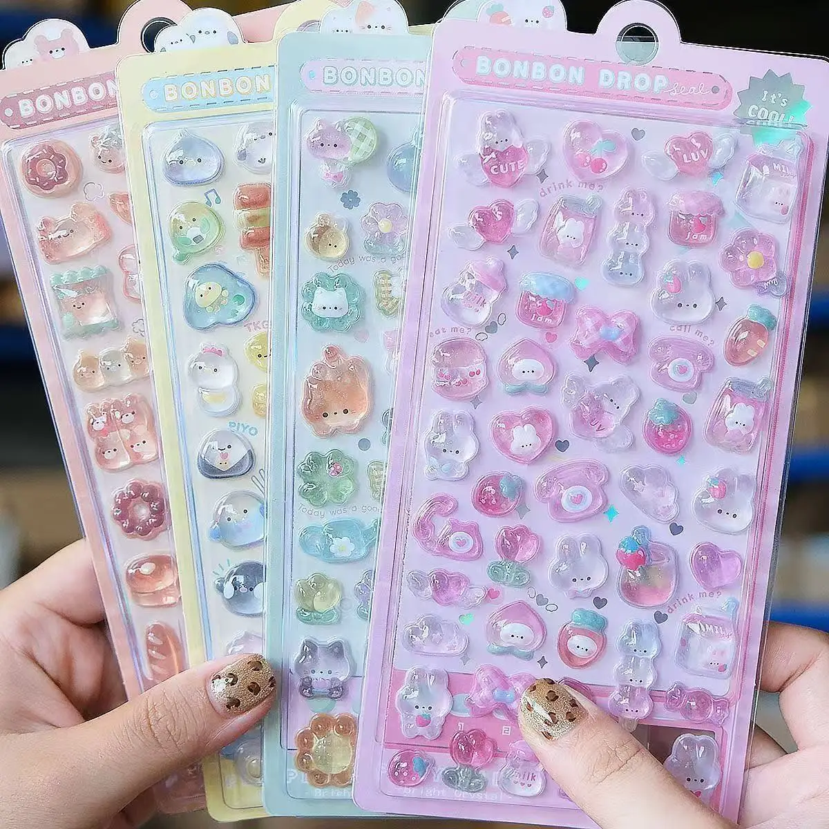 Artwork Craft - =-=2027Kawaii 3D Jelly Resin Stickers Cute