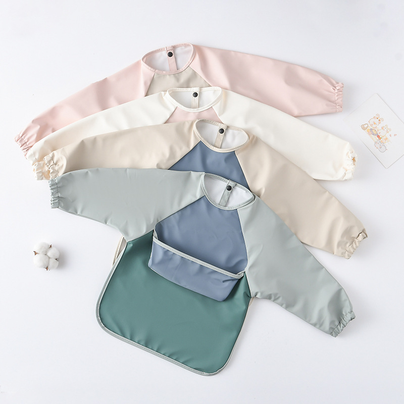 Kids Baby Long Sleeved PU Bibs - огляд і ціна Art Craft Kindergarten