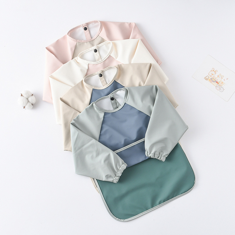 Kids Baby Long Sleeved PU Bibs - огляд і ціна Art Craft Kindergarten