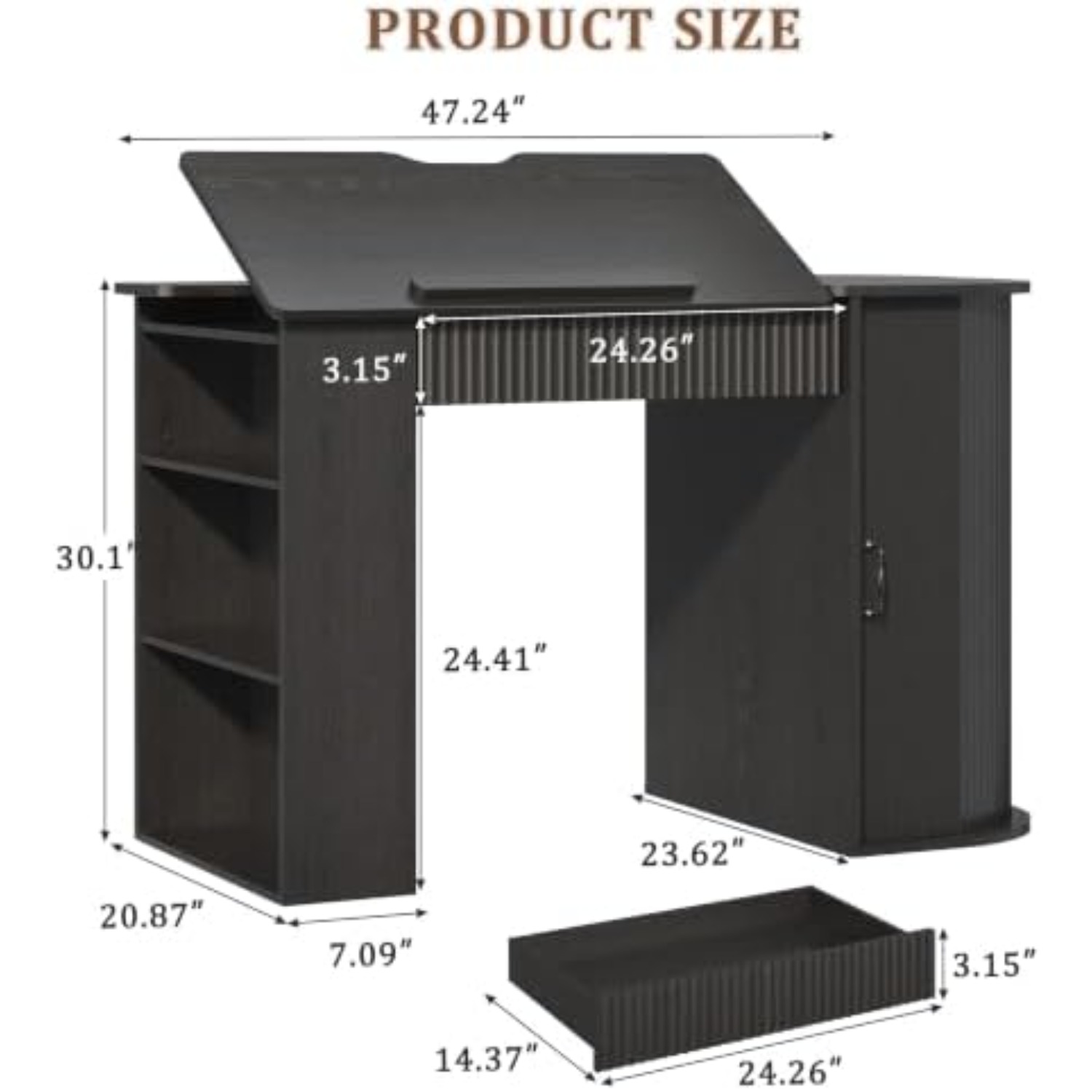 Drafting Table with Storage Ca - огляд і ціна Art Crafting