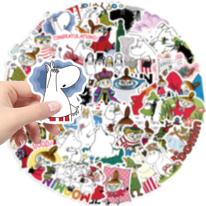 50Pcs Moomin Waterproof Self A - огляд і ціна Artwork Craft