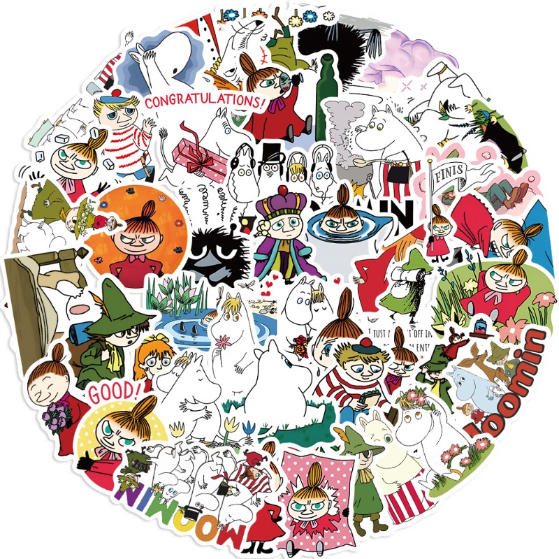50Pcs Moomin Waterproof Self A - огляд і ціна Artwork Craft