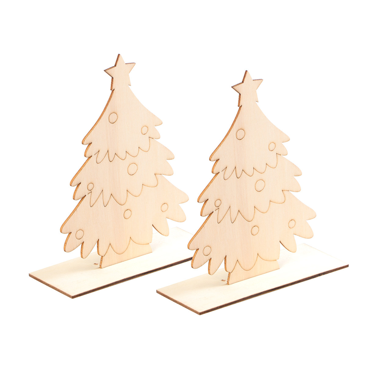 2Pcs Wooden Christmas Ornament - огляд і ціна Art And Craft Xmas Tree