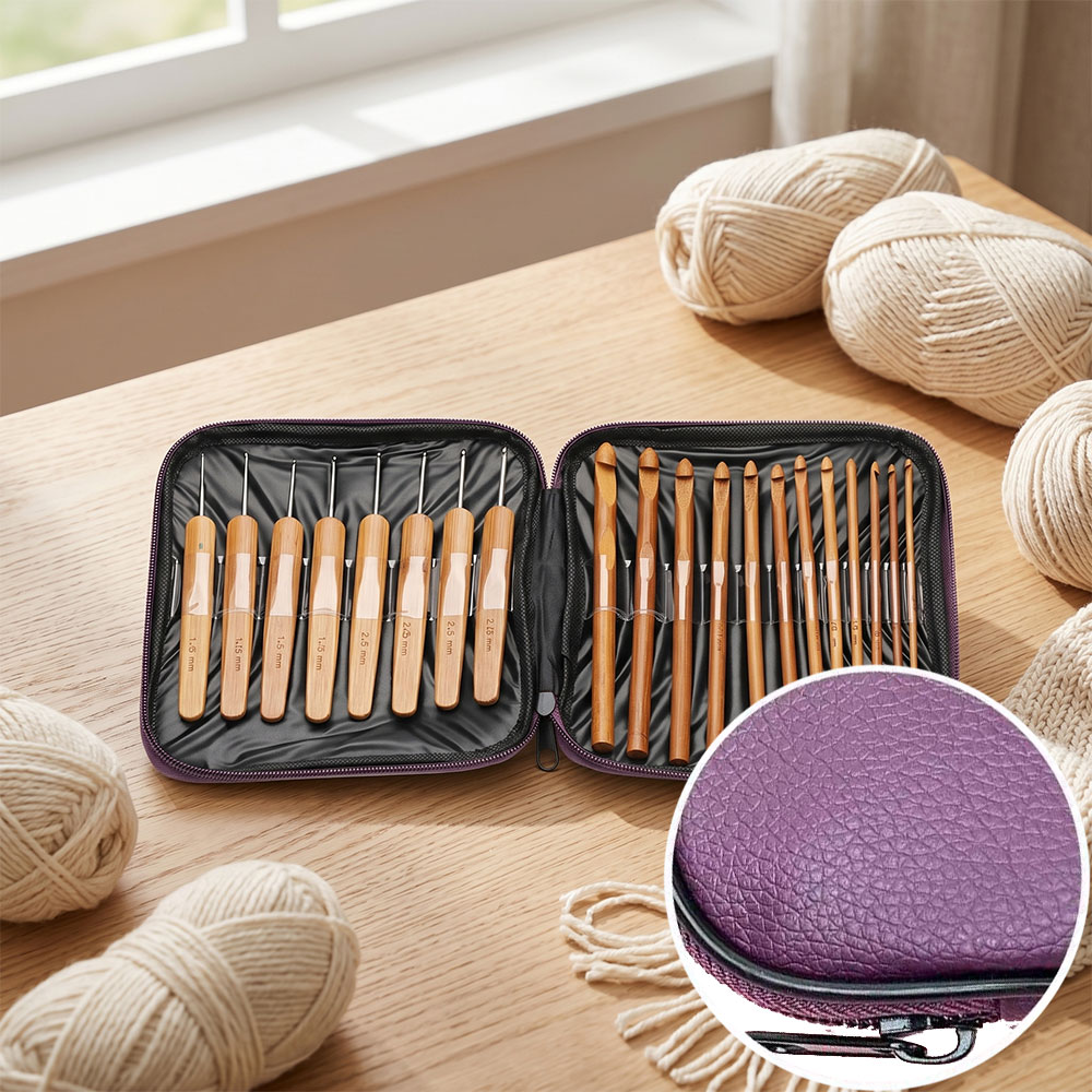 74pcs Bamboo Crochet Hooks Set - огляд і ціна Art Craft Material