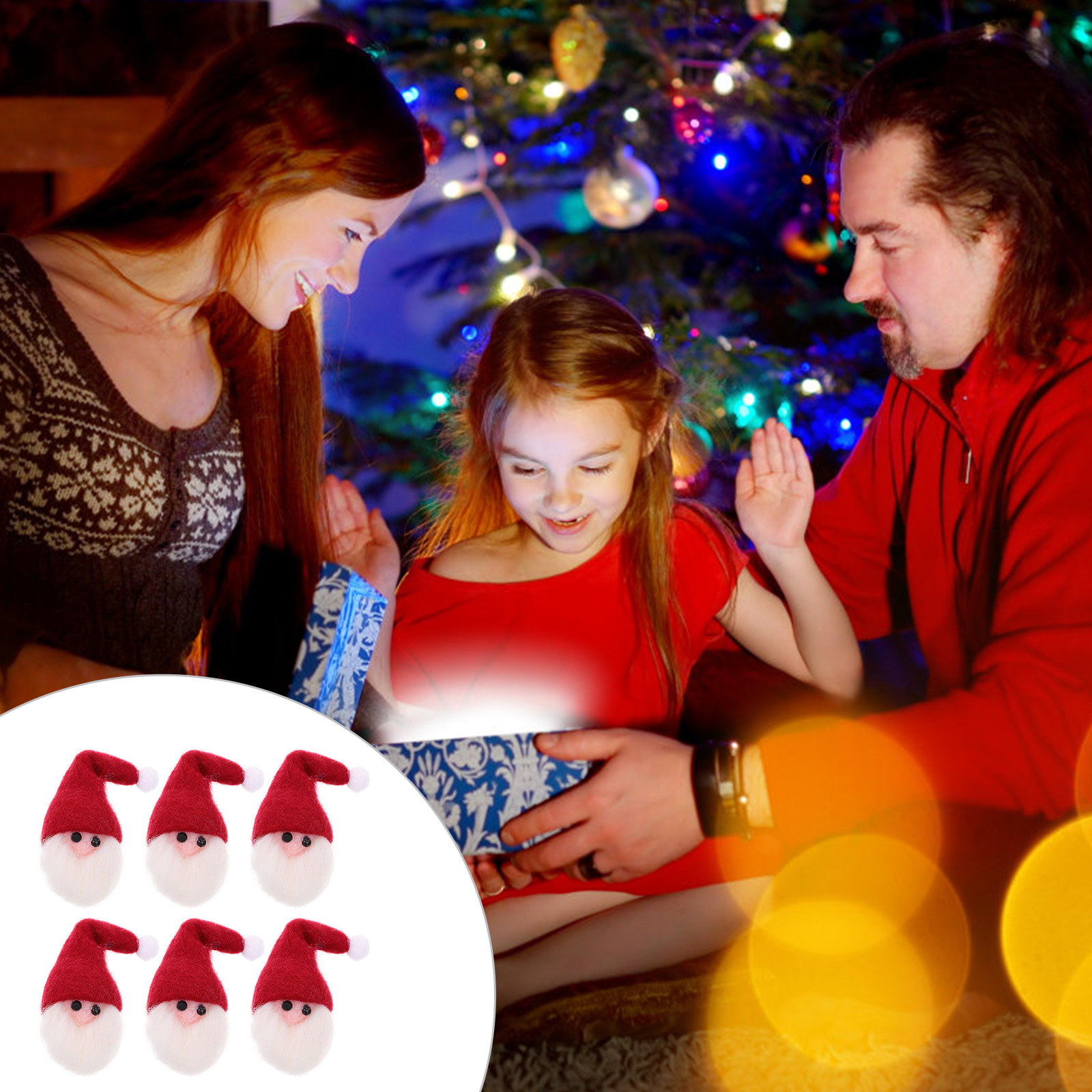 6Pcs Premium Felt Santa Claus  - огляд і ціна Art And Craft Xmas Tree