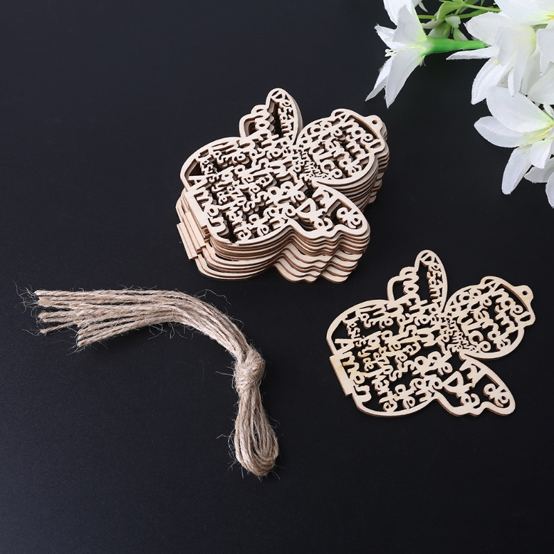 12 Pcs/Pack Wooden Hollow Out  - огляд і ціна Art Craft Description