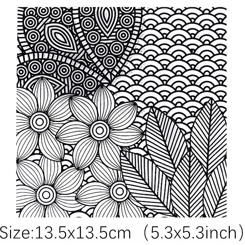 SNASAN Flowers Texture DIY Emb - огляд і ціна Rubber Stamp Blank