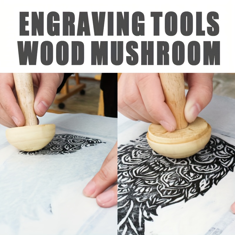 1Pc Wooden Mushroom Roller Pap - огляд і ціна Art Craft Using Paper