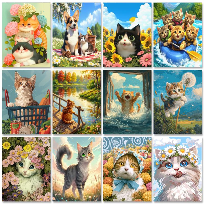 GATYZTORY Cat Painting By Numb - огляд і ціна Art Craft Cat