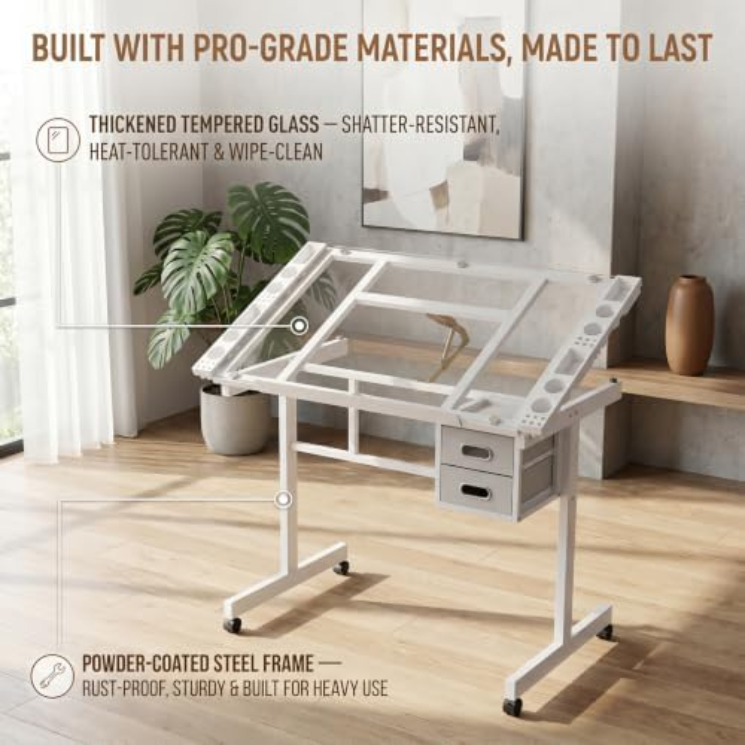 Rolling Drafting Table Desk, P - огляд і ціна Art Crafting