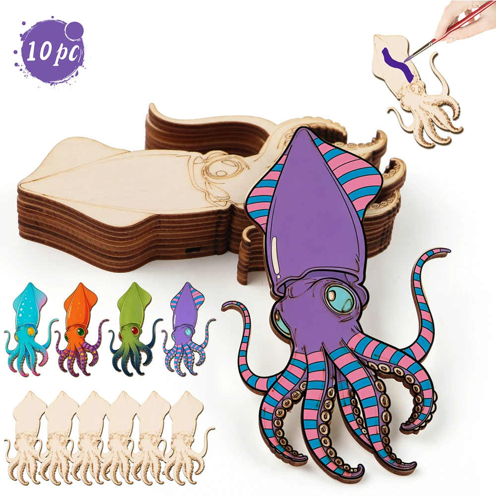 10pcs/set Unfinished Wood Craf - огляд і ціна Art Crafting