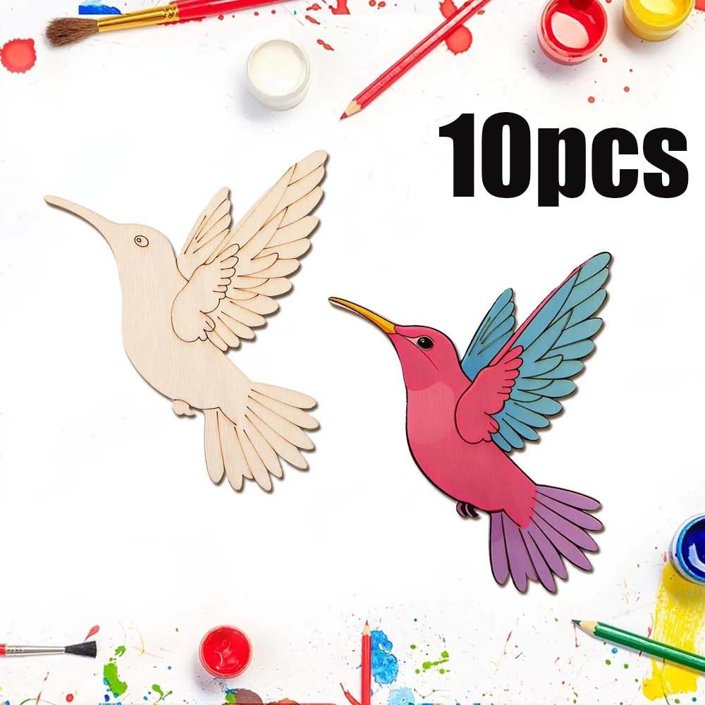 10pcs Unfinished Wood Animal B - огляд і ціна Art Crafting