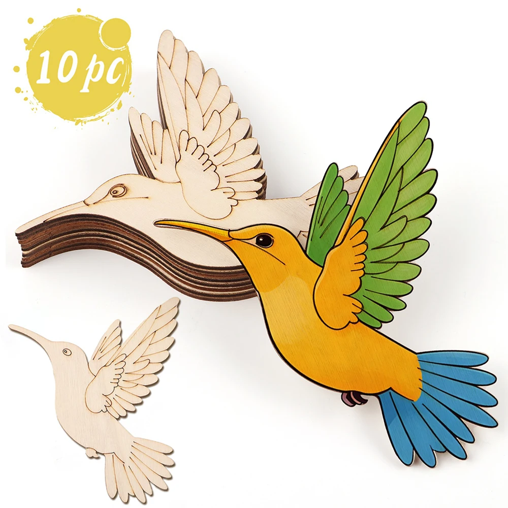 10pcs Unfinished Wood Animal B - огляд і ціна Art Crafting