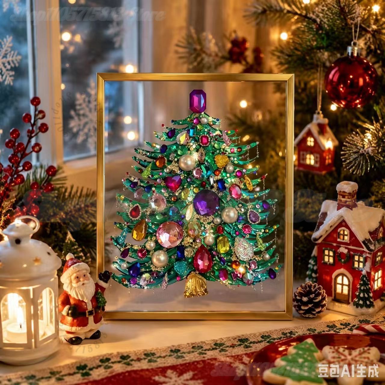 DIY Jeweled Christmas Tree Art - огляд і ціна Art And Craft Xmas Tree