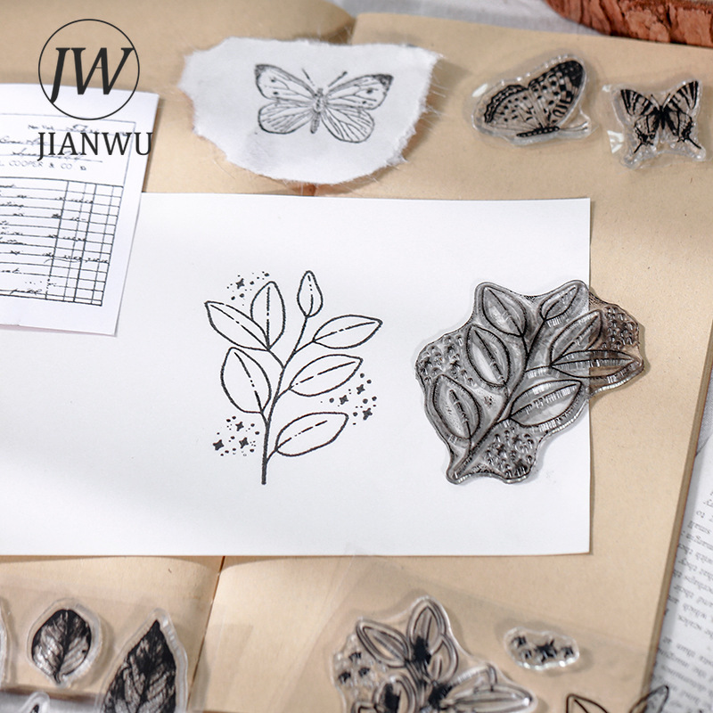 JIANWU Minimalist Black White  - огляд і ціна Rubber Stamp Blank