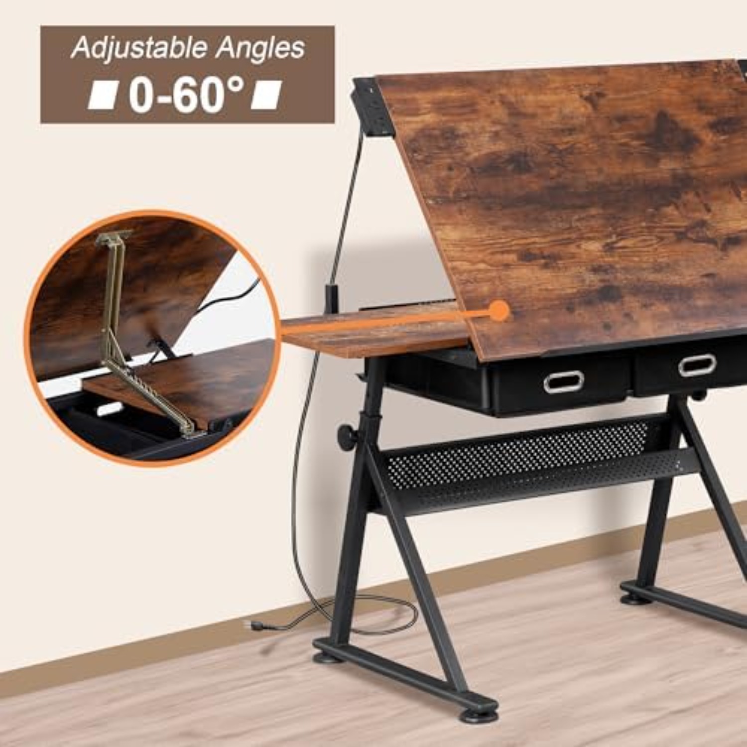 Adjustable Drafting Table with - огляд і ціна Art Crafting