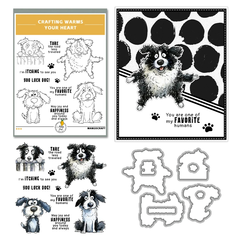 Paws And Funny Pet Dogs Cuttin - огляд і ціна Rubber Stamp Blank