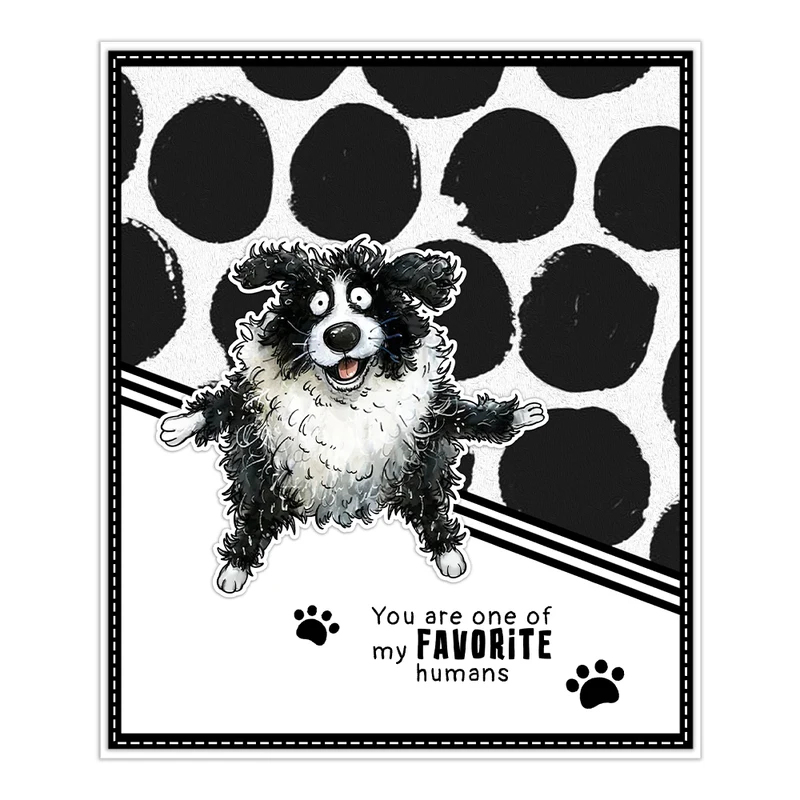 Paws And Funny Pet Dogs Cuttin - огляд і ціна Rubber Stamp Blank