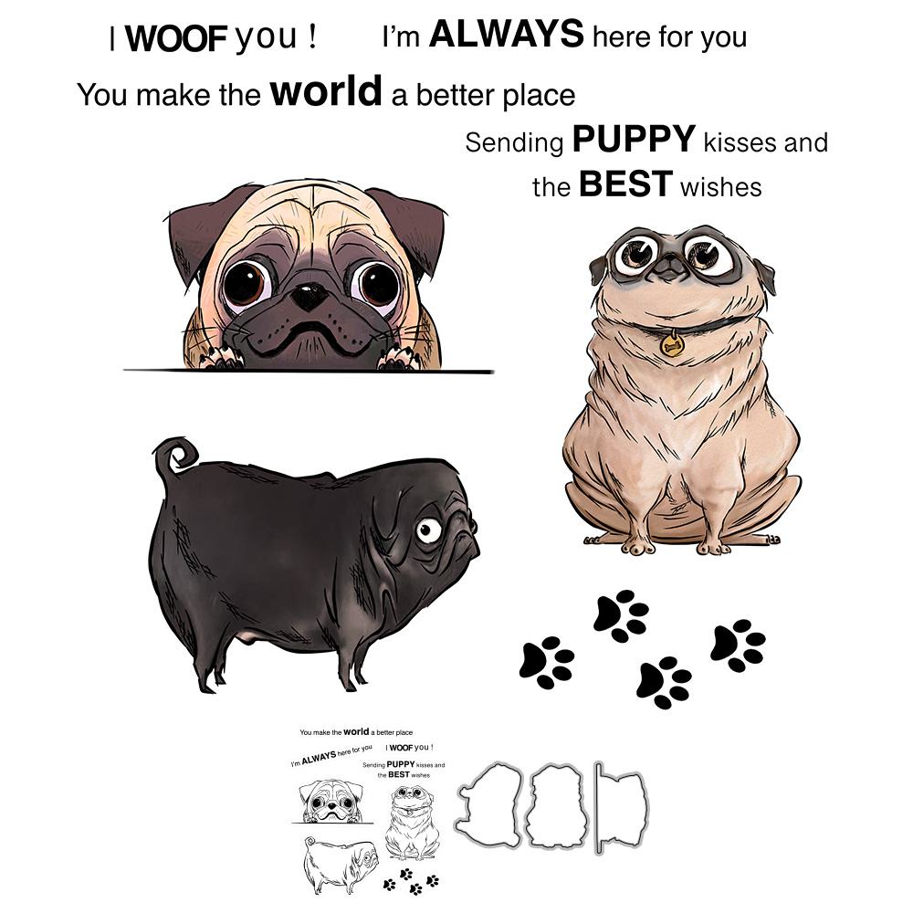 MangoCraft Cute Cartoon Pet Do - огляд і ціна Rubber Stamp Blank
