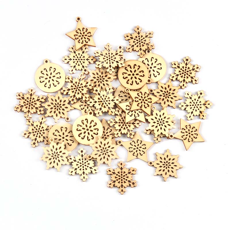 25pcs 34mm Mixed Snowflake/Sta - огляд і ціна Art And Craft Xmas Tree
