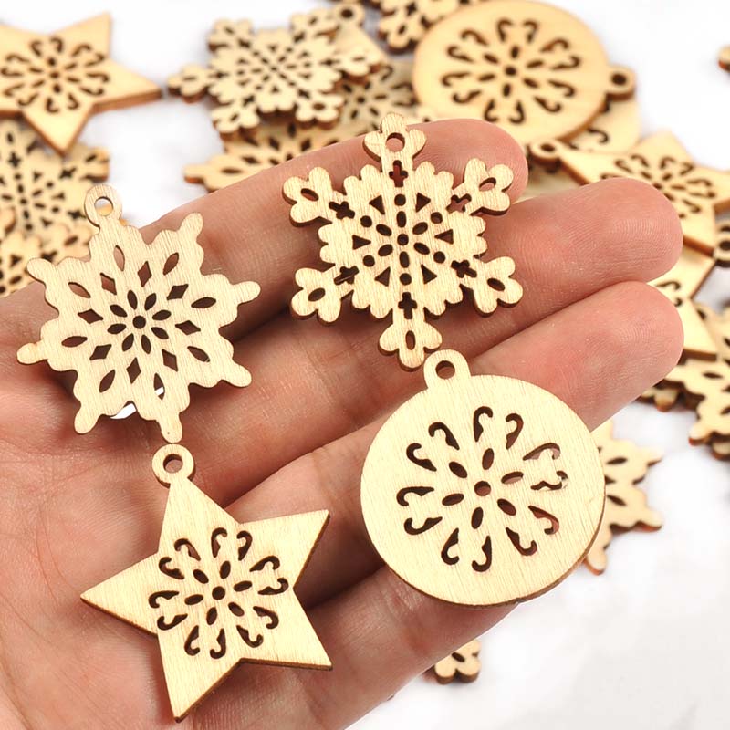 25pcs 34mm Mixed Snowflake/Sta - огляд і ціна Art And Craft Xmas Tree