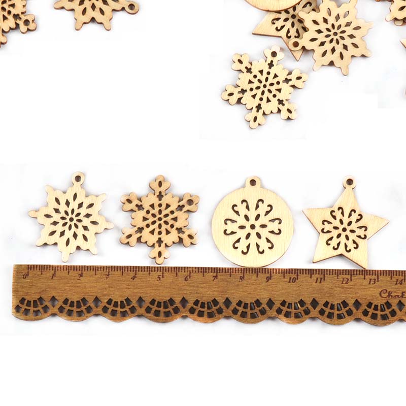 25pcs 34mm Mixed Snowflake/Sta - огляд і ціна Art And Craft Xmas Tree