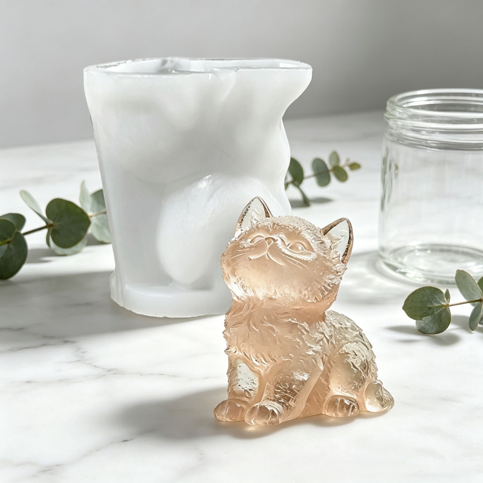 3D Animal Candle Silicone Mold - огляд і ціна Art Craft Cat