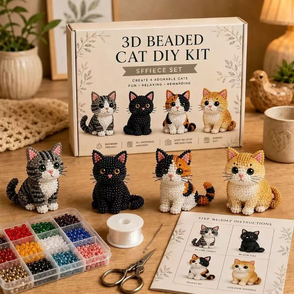 Handmade DIY Animal Bead Embro - огляд і ціна Art Craft Cat