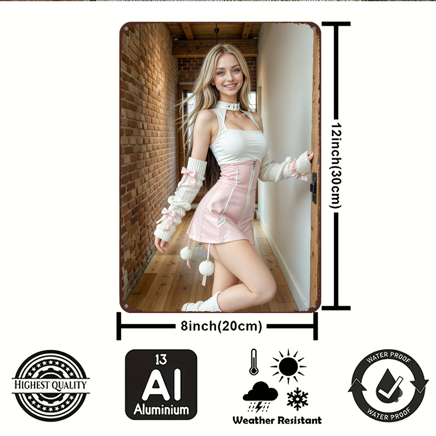 2D Vintage Metal Sign, Flat Wa - огляд і ціна Art And Craft Studio