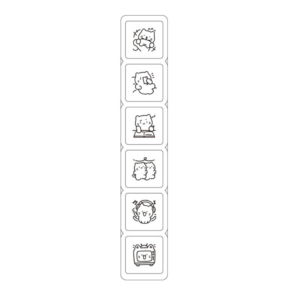 6pcs Cute Design Cat Emotion S - огляд і ціна Rubber Stamp Blank