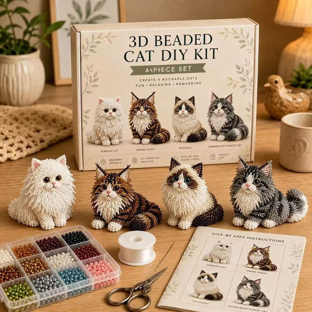 Handmade DIY Animal Bead Embro - огляд і ціна Art Craft Cat