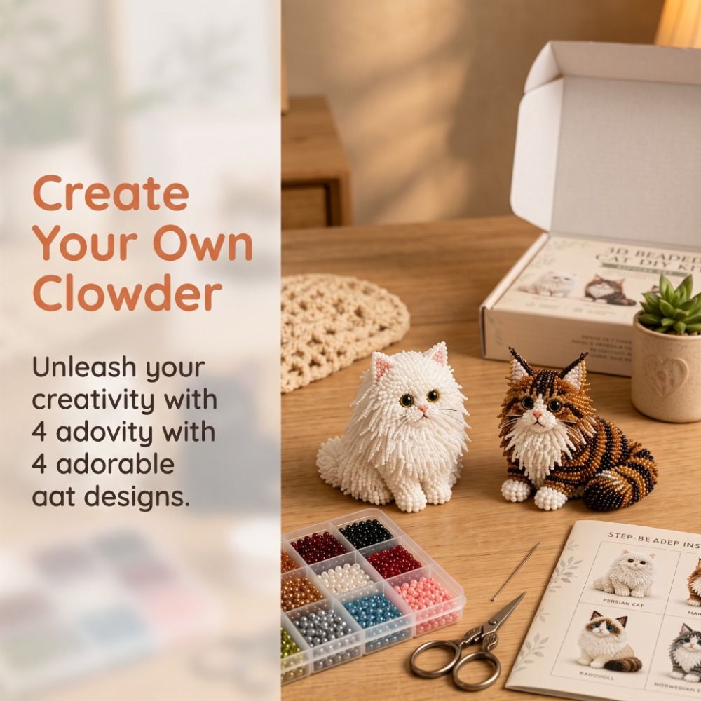 Handmade DIY Animal Bead Embro - огляд і ціна Art Craft Cat
